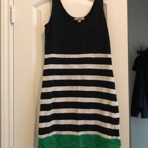 Navy, white, and green Banana Republic Dress